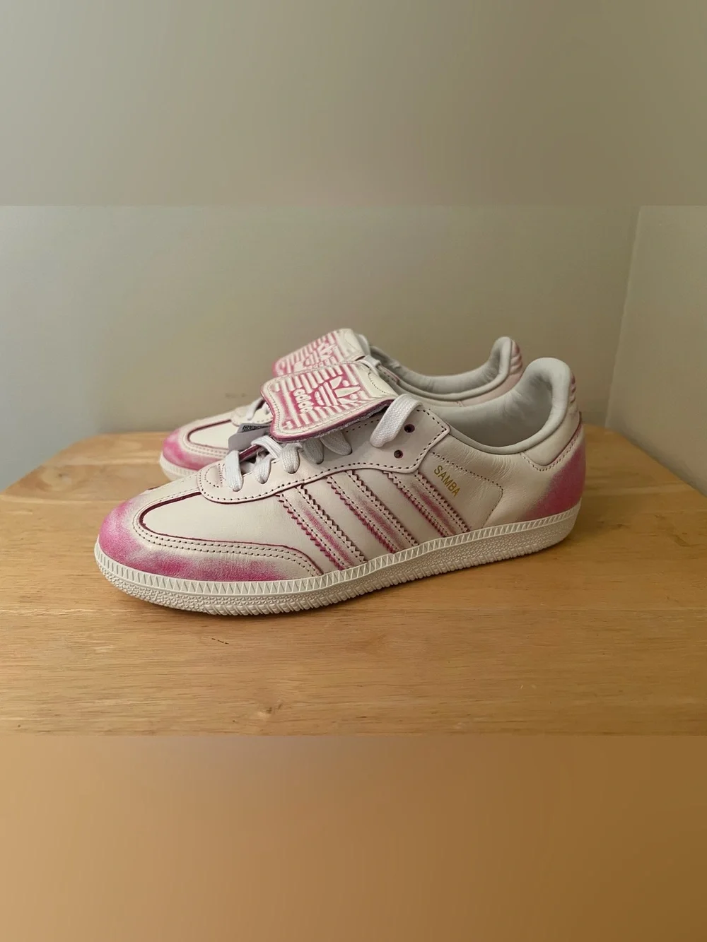 Adidas Originals Samba LT Women's 6.5 Cream Shock Pink JR5998